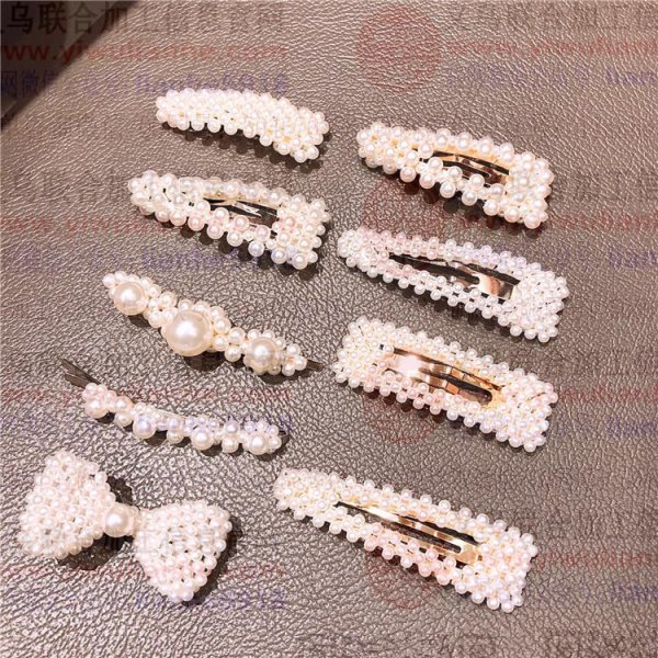 串珠子发夹手工活外发加工如图